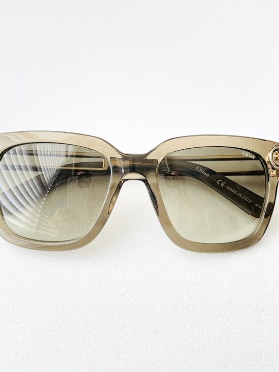 Chloé CE678S Smoky Taupe Gradient Sunglasses Gold Hardware main image 6